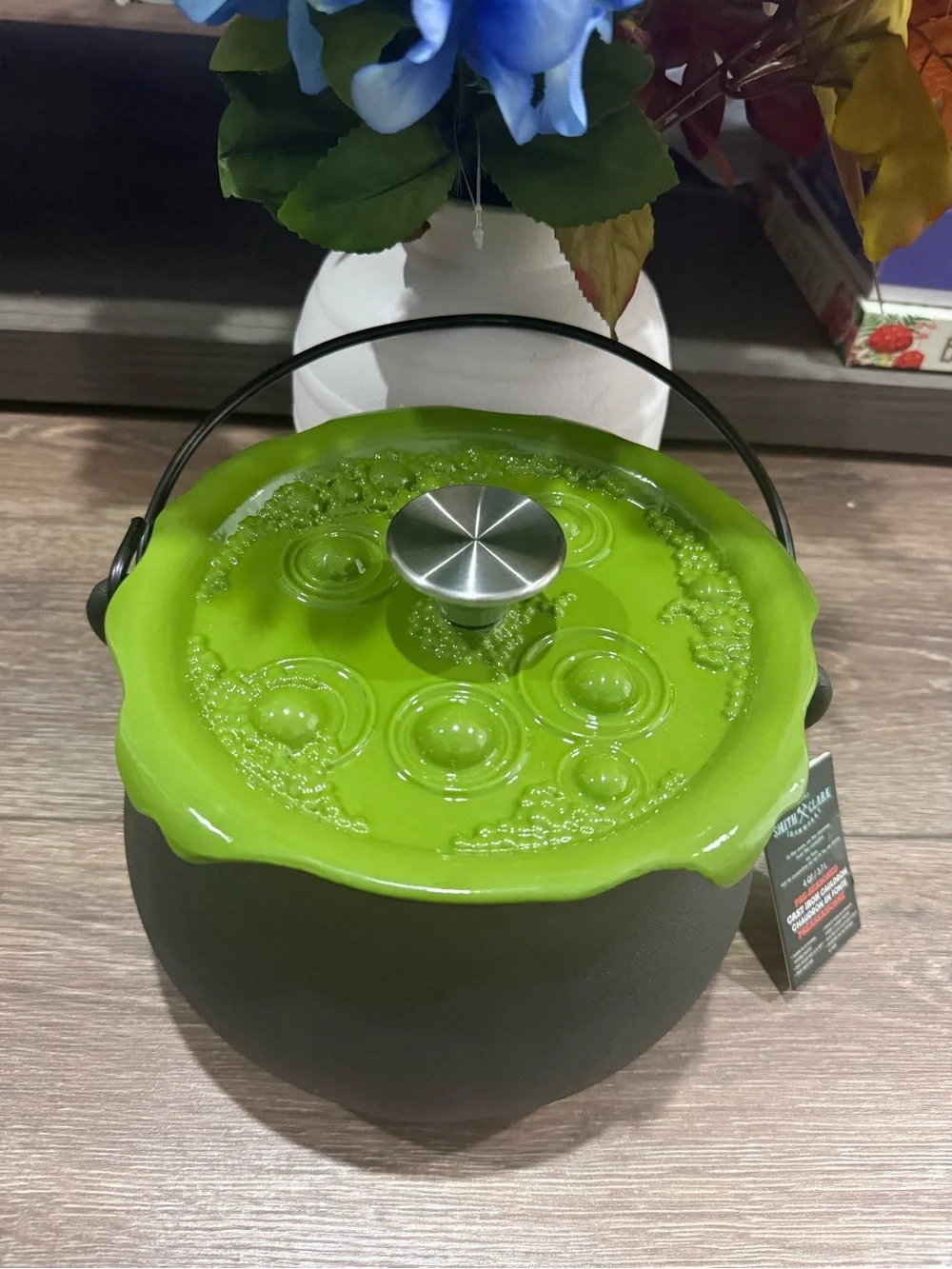 Smith & Clark Green Cast Iron Cauldron- VIRAL NWT